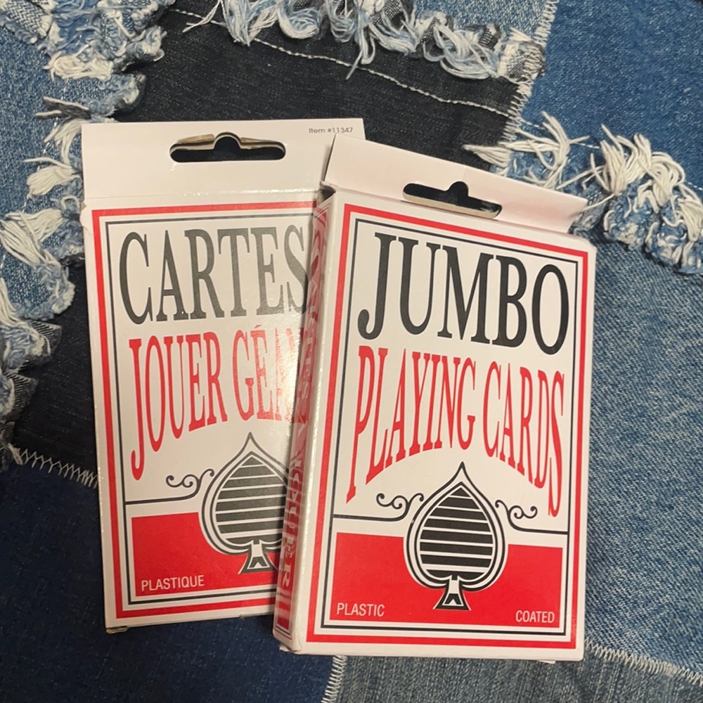 Playing cards. Jumbo size
